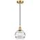 Edison Rochester 8" Wide Satin Gold Cord Hung Mini Pendant With Clear