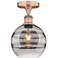 Edison Rochester 8"W Antique Copper Semi-Flush Mount w/ Light Smoke Sh