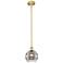 Edison Rochester 8"W Brushed Brass Stemmed Mini Pendant w/ Smoke Shade
