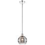 Edison Rochester 8"W Chrome Stemmed Mini Pendant w/ Light Smoke Shade