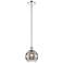 Edison Rochester 8"W Chrome Stemmed Mini Pendant w/ Light Smoke Shade