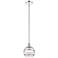 Edison Rochester 8"W Polished Chrome Stemmed Mini Pendant w/ Clear Sha