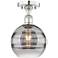 Edison Rochester 8"W Polished Nickel Semi-Flush Mount w/ Light Smoke S