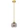 Edison Rochester 8"W Satin Gold Stemmed Mini Pendant w/ Light Smoke Sh