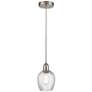 1_Edison Salina 5" Brushed Nickel Corded Mini Pendant w/Spiral Fluted Sh