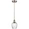 Edison Salina 5" Brushed Nickel Corded Mini Pendant w/Spiral Fluted Sh