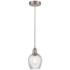 Edison Salina 5" Brushed Nickel Corded Mini Pendant w/Spiral Fluted Sh