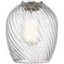 3_Edison Salina 5" Brushed Nickel Corded Mini Pendant w/Spiral Fluted Sh more views