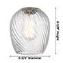 6_Edison Salina 5" Brushed Nickel Corded Mini Pendant w/Spiral Fluted Sh more views