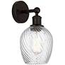 1_Edison Salina 5" Oil Rubbed Bronze Sconce w/ Clear Spiral Fluted Shade
