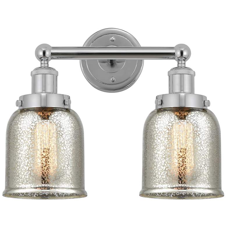 Image 1 Edison Small Bell 16" 2-Light Polished Chrome Bath Light w/ Mercury Sh