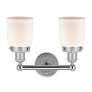 2_Edison Small Bell 16" 2-Light Polished Chrome Bath Light w/ White Shad more views