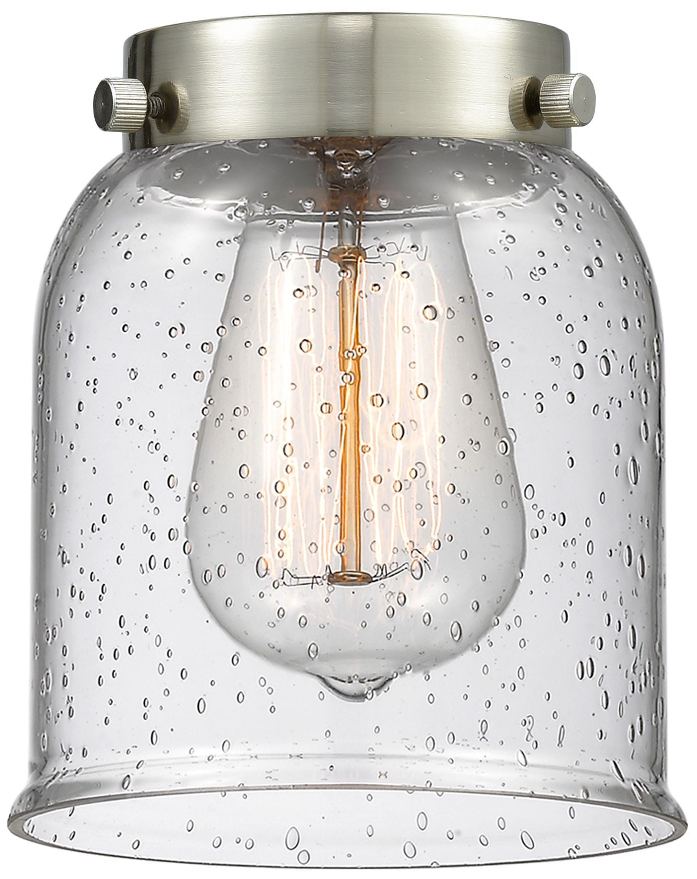 Image 4 Edison Small Bell 25" 3-Light Oil Rubbed Bronze Bath Light w/ Seedy Sh more views