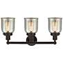 3_Edison Small Bell 25" Oil-Rubbed Bronze 3-Light Bath Light more views