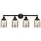 Edison Small Bell 34" 4-Light Oil Rubbed Bronze Bath Light w/ Mercury