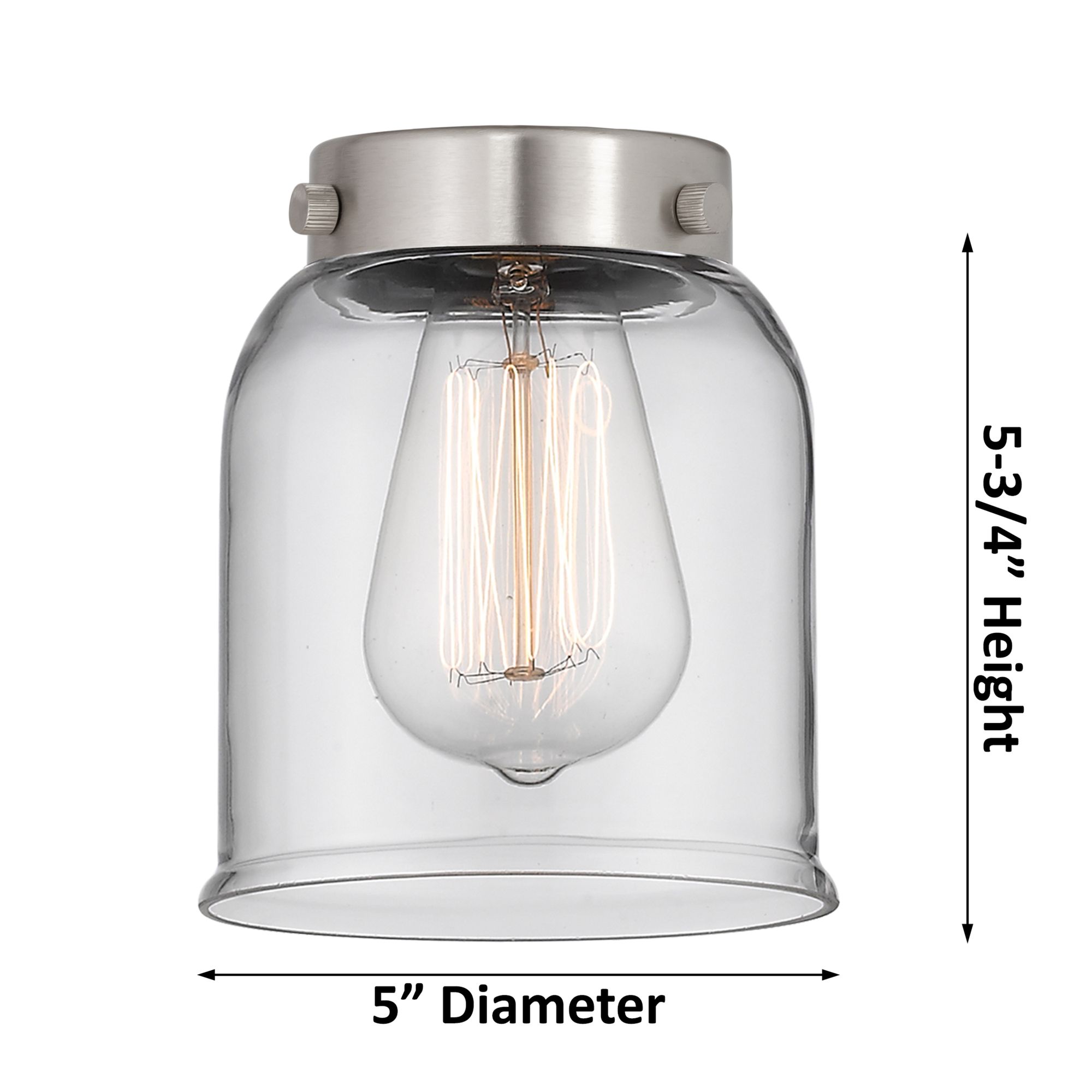 Image 6 Edison Small Bell 34" 4-Light Polished Chrome Bath Light w/ White Shad more views