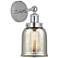Edison Small Bell 7" Polished Chrome Sconce w/ Mercury Shade