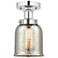 Edison Small Bell 7" Polished Chrome Semi Flush Mount w/ Mercury Shade