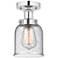 Edison Small Bell 7" Polished Chrome Semi Flush Mount w/ Seedy Shade