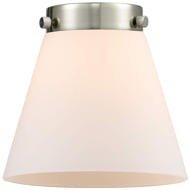 Image 4 Edison Small Cone 25" 3-Light Polished Chrome Bath Light w/ White Shad more views