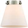 5_Edison Small Cone 7" Brushed Satin Nickel Sconce w/ Matte White Shade more views