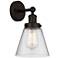 Edison Small Cone 7" Oil Rubbed Bronze Sconce w/ Mercury Shade