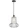 Edison Springwater 12" Bronze Corded Mini Pendant w/ Spiral Fluted Sha