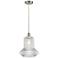 Edison Springwater 12" Brushed Nickel Corded Mini Pendant w/ Fluted Sh