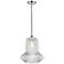 Edison Springwater 12" Chrome Corded Mini Pendant w/ Spiral Fluted Sha