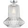 Edison Springwater 12" Chrome Semi Flush Mount w/ Clear Spiral Fluted