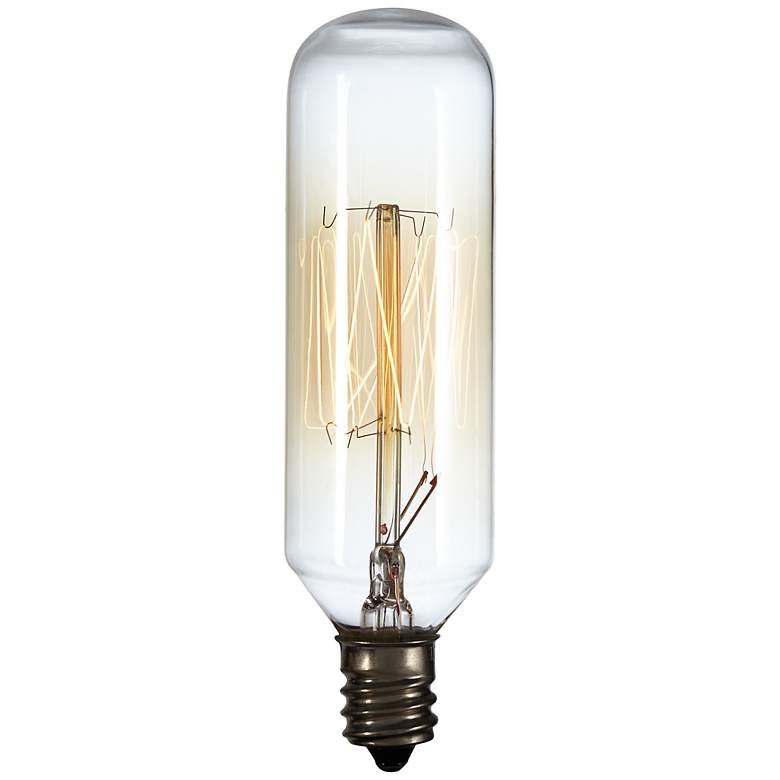 Image 1 Edison Style 40 Watt T8 Tube Candelabra Base Light Bulb