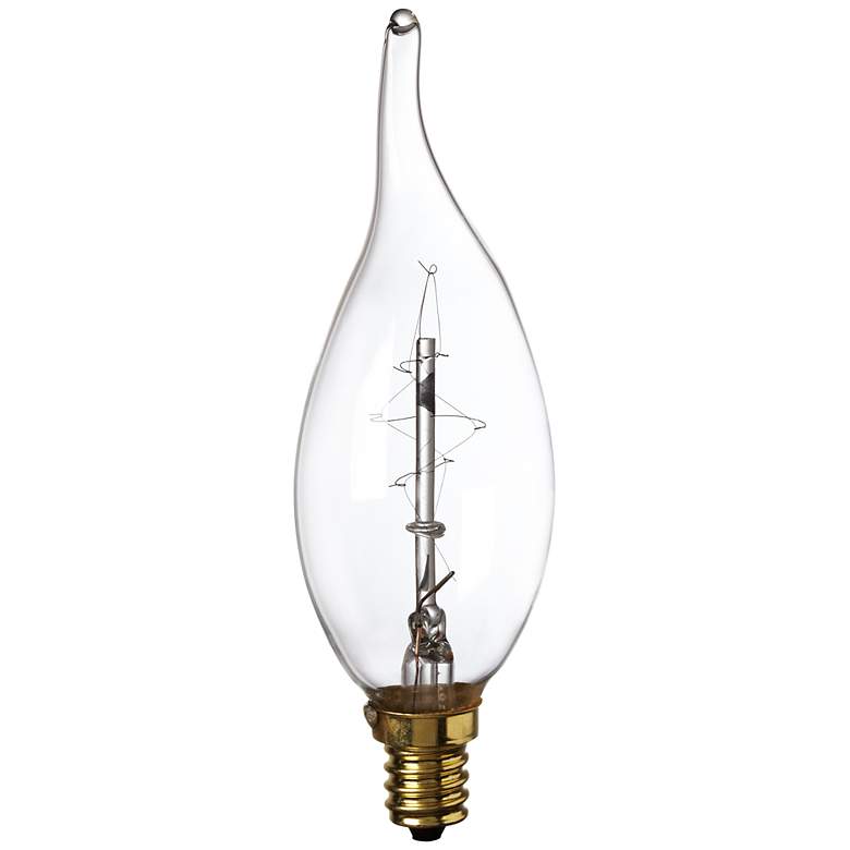 Image 1 Edison Style Flame Tip 60 Watt Candelabra Light Bulb