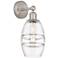 Edison Vaz 10.38" High Brushed Satin Nickel Sconce With Clear Shade