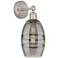 Edison Vaz 10.38" High Brushed Satin Nickel Sconce With Light Smoke Sh