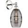 Edison Vaz 10.38" High Polished Nickel Sconce With Light Smoke Shade