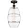 Edison Vaz 10" Wide Oil Rubbed Bronze Semi-Flush Mount With Clear Shad