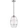 Edison Vaz 10" Wide Polished Chrome Cord Hung Mini Pendant With Clear