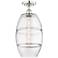 Edison Vaz 10" Wide Polished Nickel Semi-Flush Mount With Clear Shade