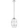 Edison Vaz 10" Wide Polished Nickel Stem Hung Mini Pendant With Clear