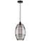 Edison Vaz 10"W Oil Rubbed Bronze Corded Mini Pendant w/ Light Smoke S