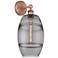 Edison Vaz 12.13" High Antique Copper Sconce With Light Smoke Shade