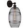 Edison Vaz 12.13" High Oil Rubbed Bronze Sconce With Light Smoke Shade