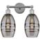 Edison Vaz 14.88"W 2 Light Polished Chrome Bath Light w/ Light Smoke S