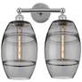 Edison Vaz 17" Wide 2 Light Polished Chrome Bath Light w/ Light Smoke