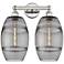 Edison Vaz 17" Wide 2 Light Polished Nickel Bath Light w/ Light Smoke