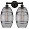 Edison Vaz 17"W 2 Light Oil Rubbed Bronze Bath Light w/ Light Smoke Sh