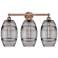Edison Vaz 26" Wide 3 Light Antique Copper Bath Light w/ Light Smoke S
