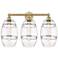 Edison Vaz 26" Wide 3 Light Brushed Brass Bath Light With Clear Shade