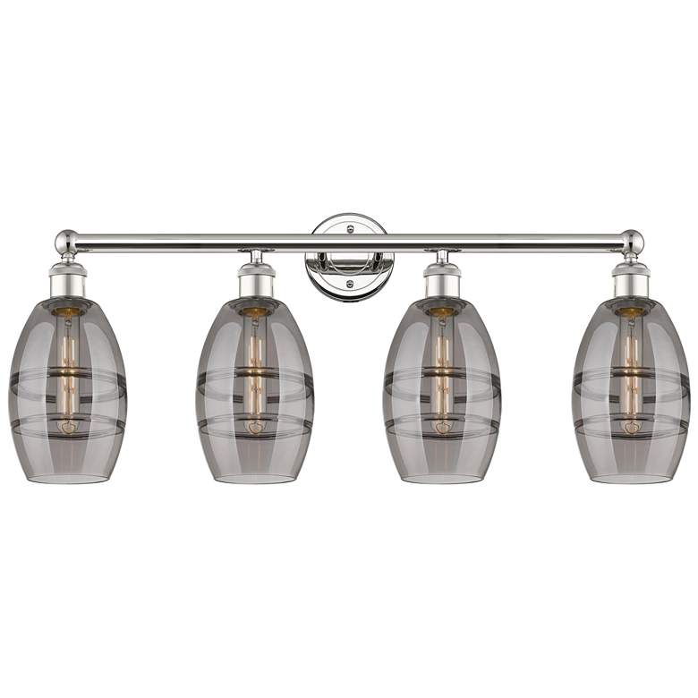 Image 1 Edison Vaz 35" Wide 4-Light Antique Copper Bath Vanity Light w/ Clear