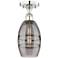 Edison Vaz 5.88" Wide Polished Nickel Semi-Flush Mount w/ Light Smoke
